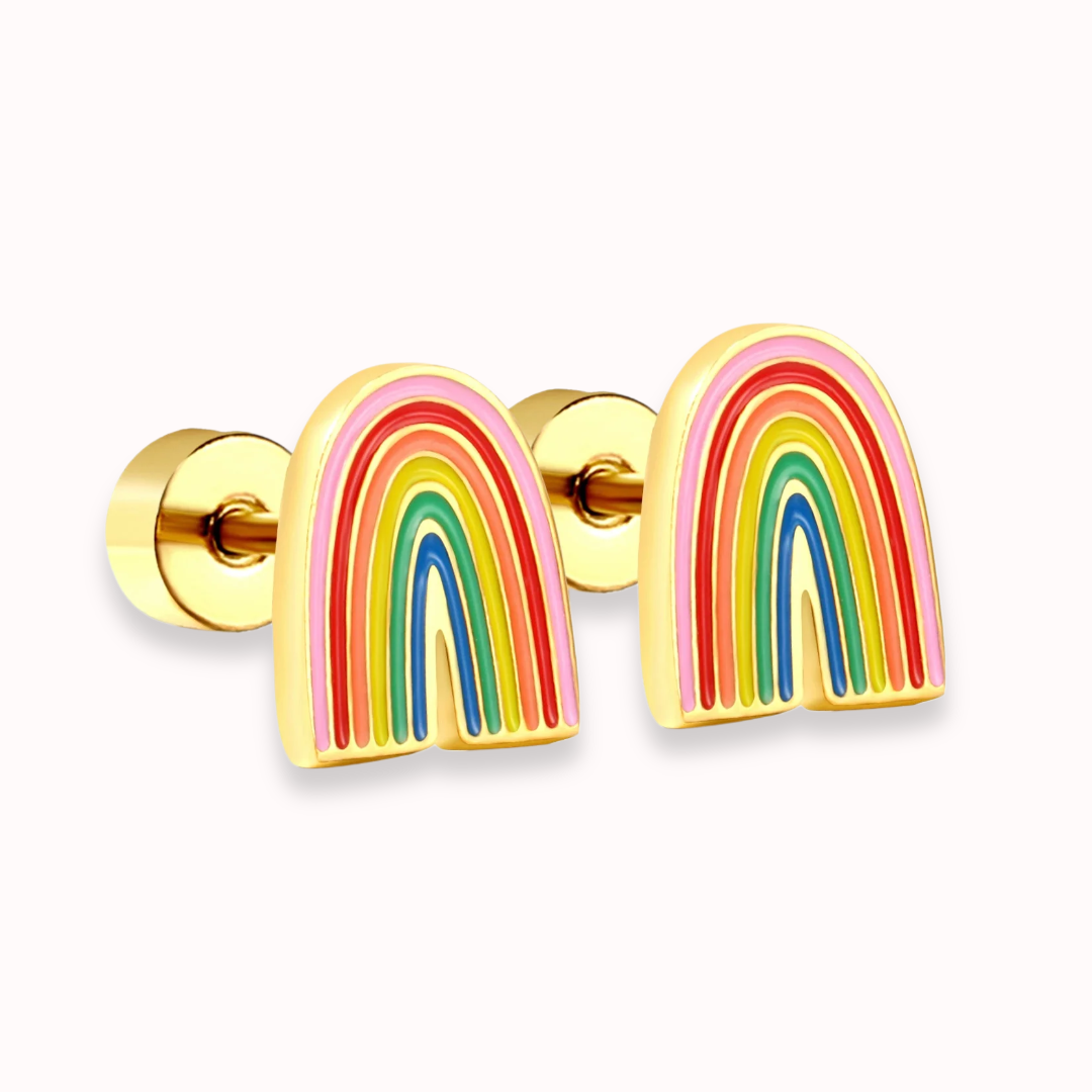 Tall Rainbow Flat Back Studs