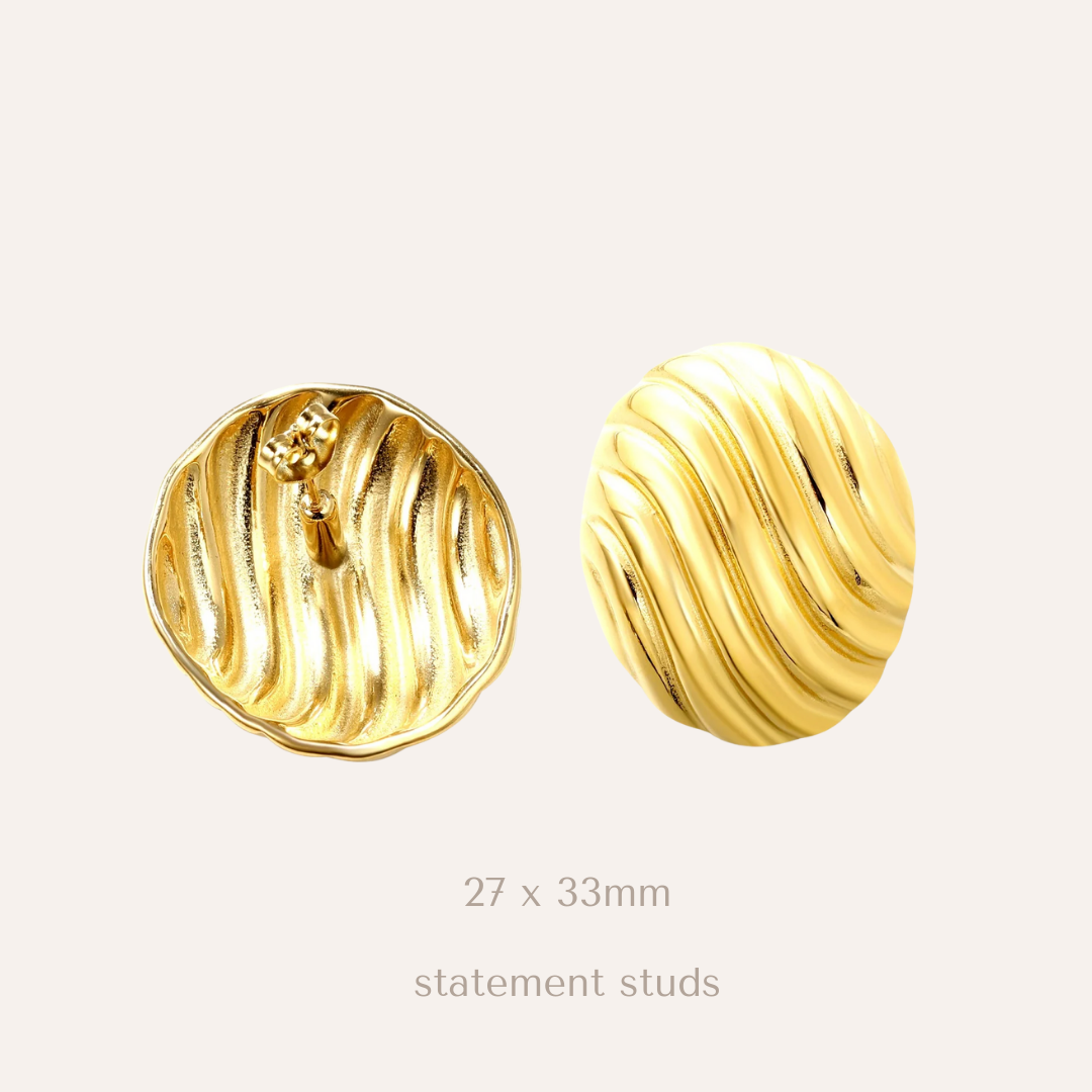 Bold Ripple Studs