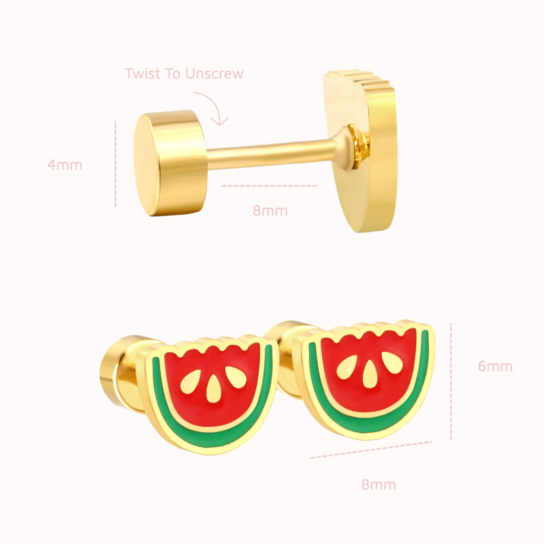 Watermelon Pop Flat Back Studs
