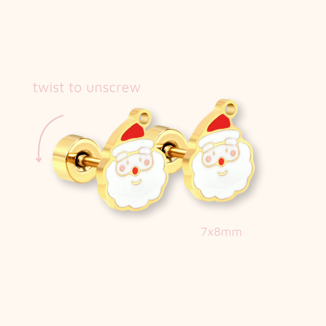 Santa Flat Back Studs