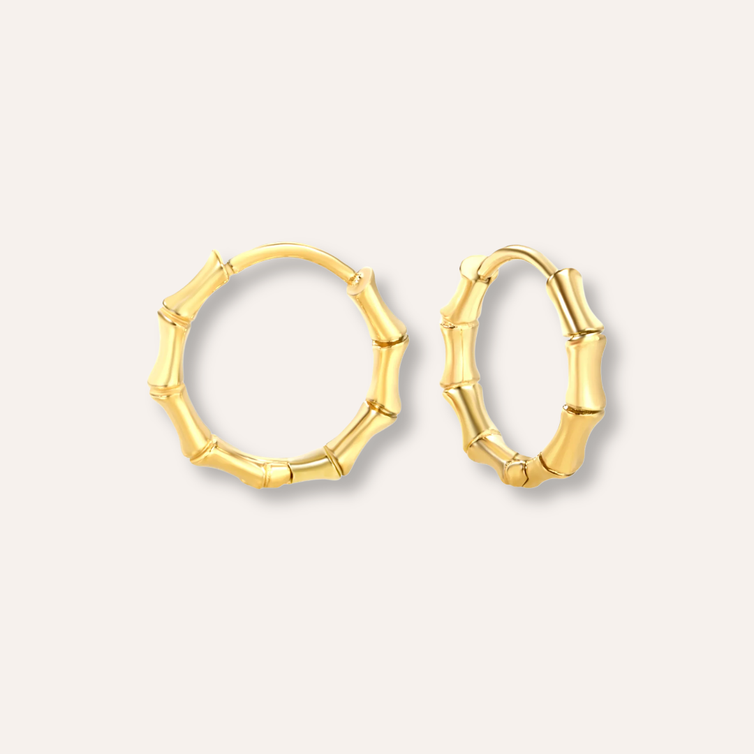 Bamboo Luxe Gold Hoops