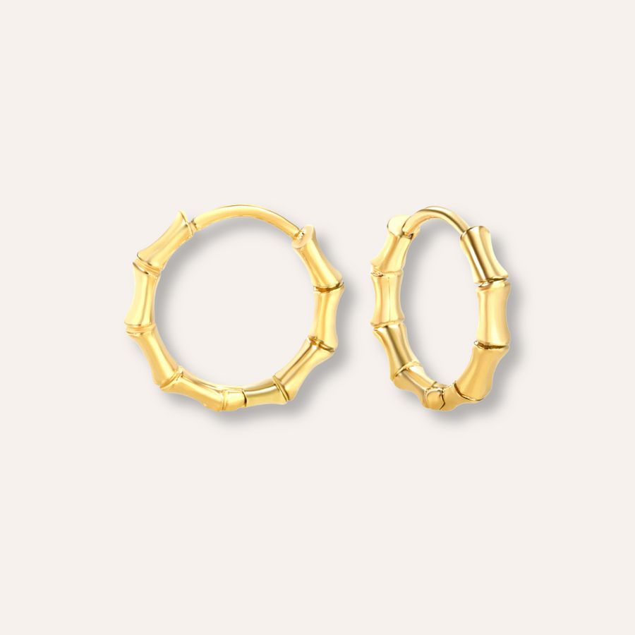 Bamboo Luxe Gold Hoops