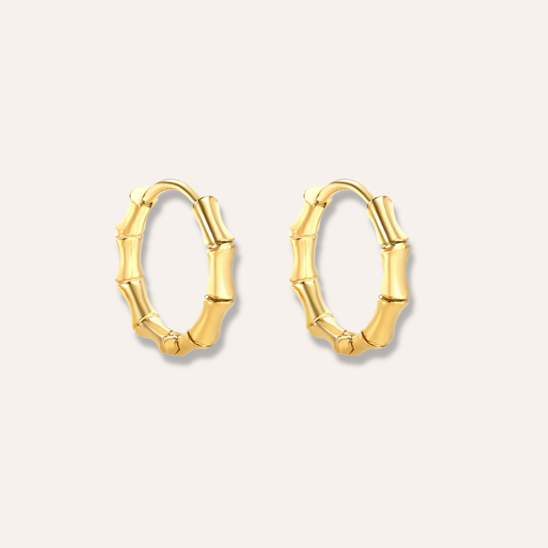 Bamboo Luxe Gold Hoops
