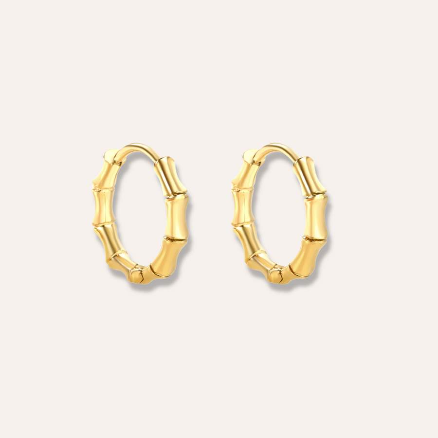 Bamboo Luxe Gold Hoops