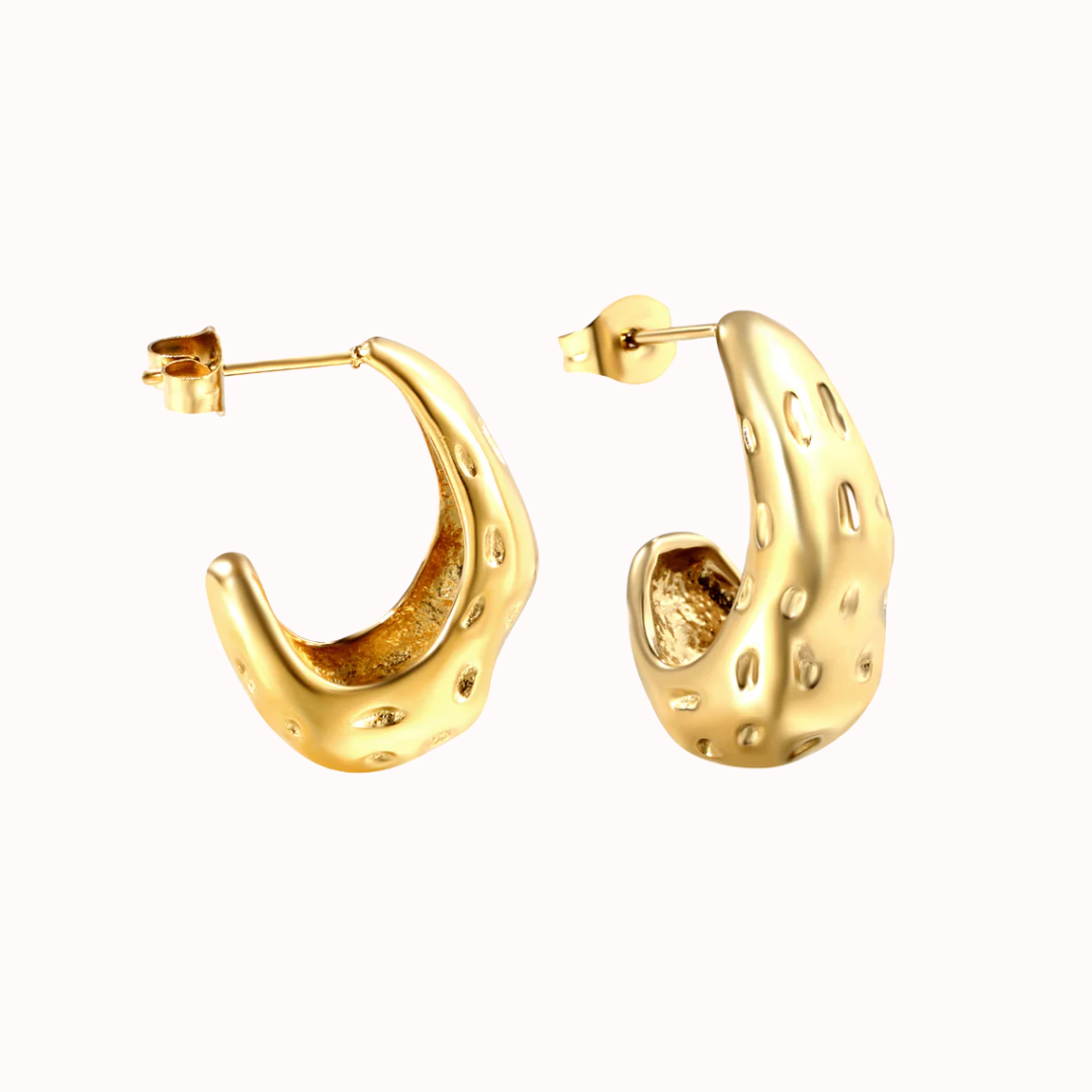 Golden Drip Hoops