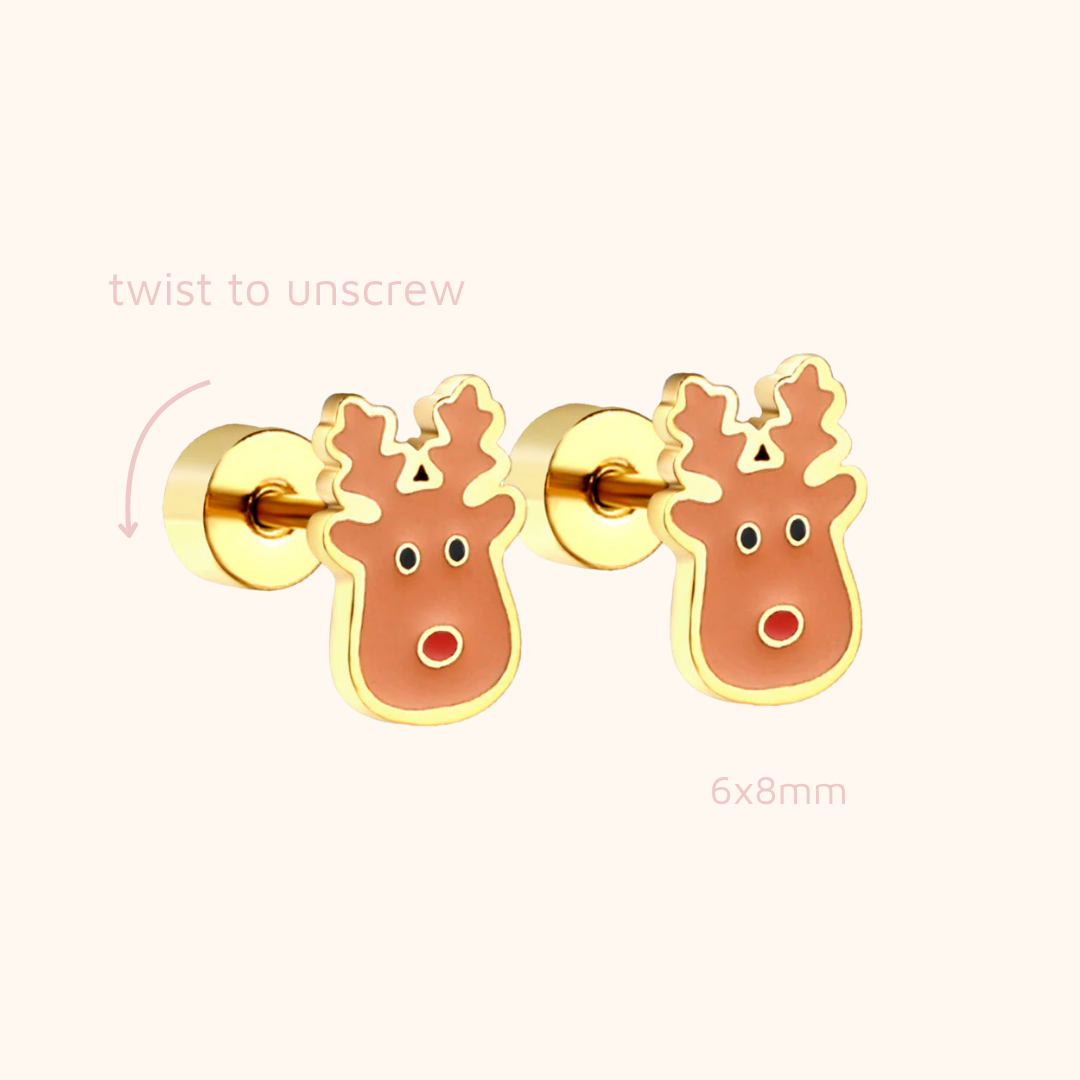 Reindeer Flat Back Studs
