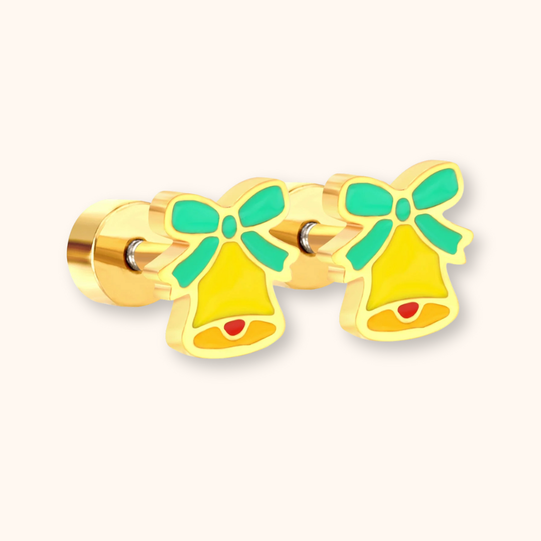 Christmas Bells Flat Back Studs