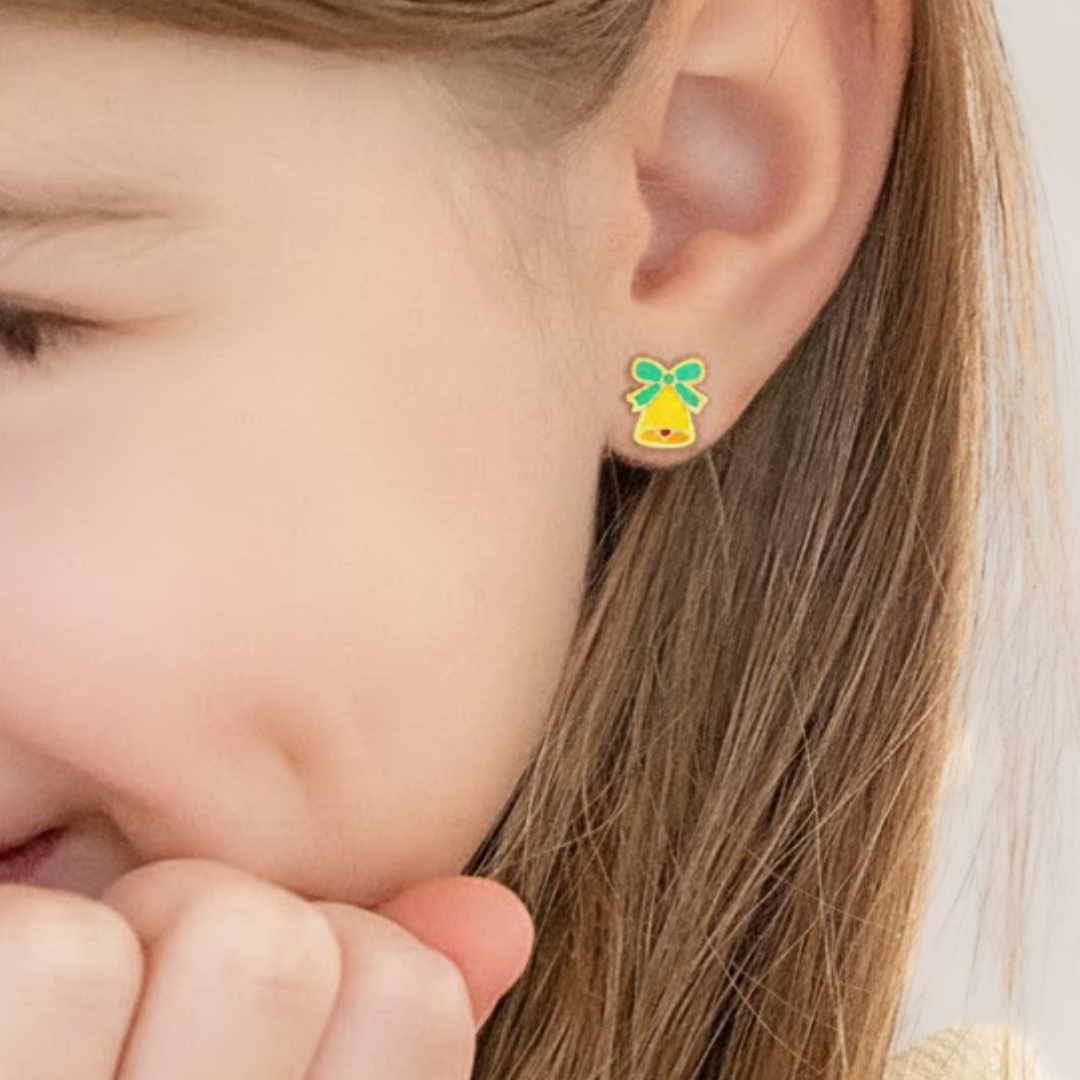 Christmas Bells Flat Back Studs