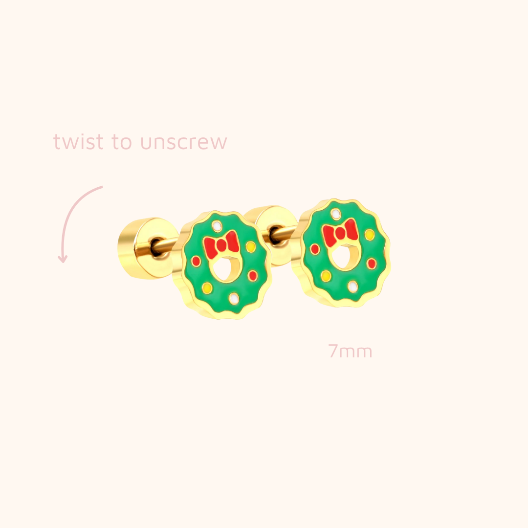 Wreath Flat Back Studs