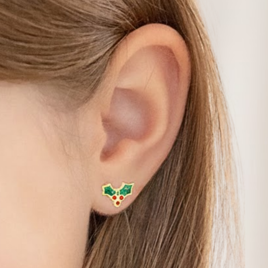 Holly Flat Back Studs