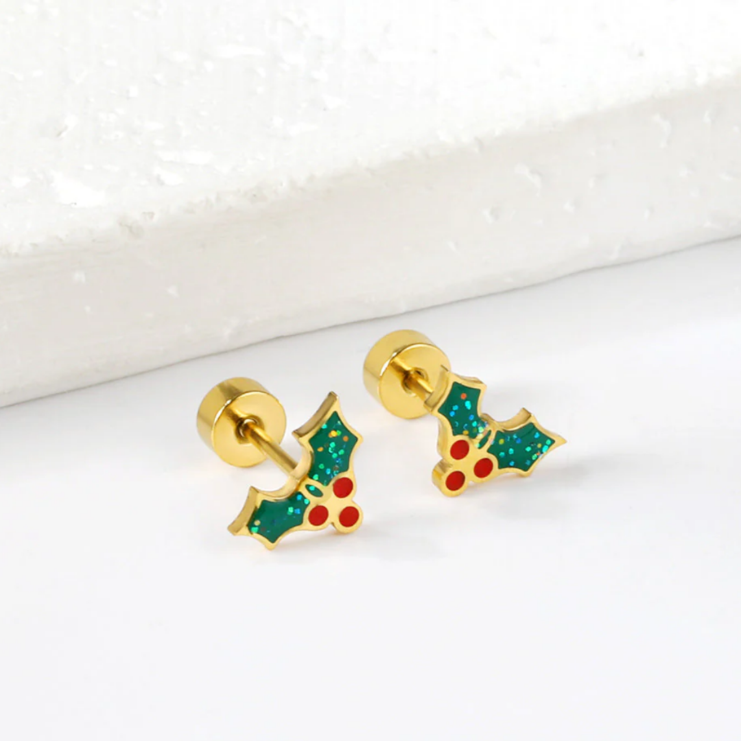 Holly Flat Back Studs