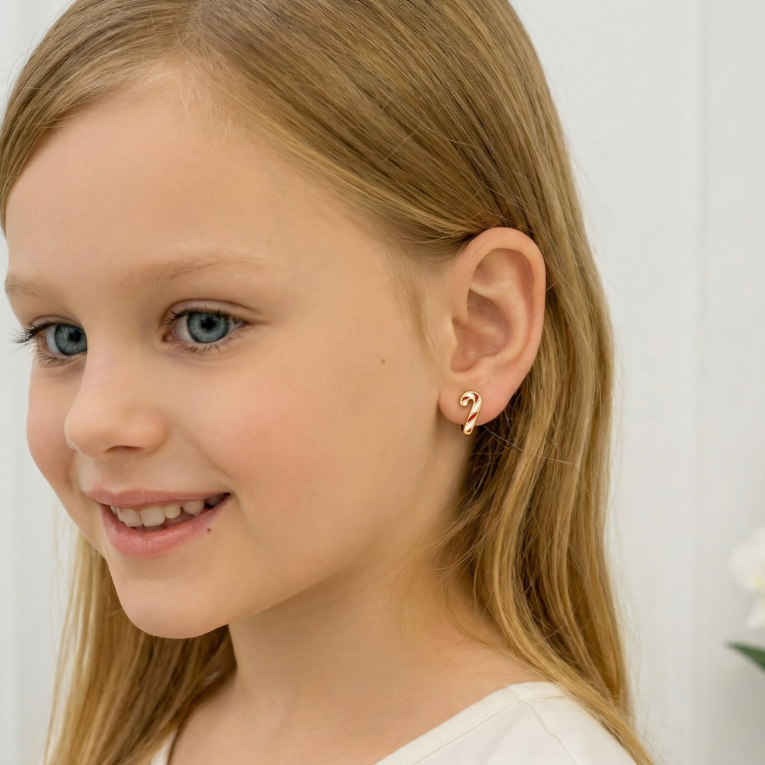 Candy Cane Flat Back Studs