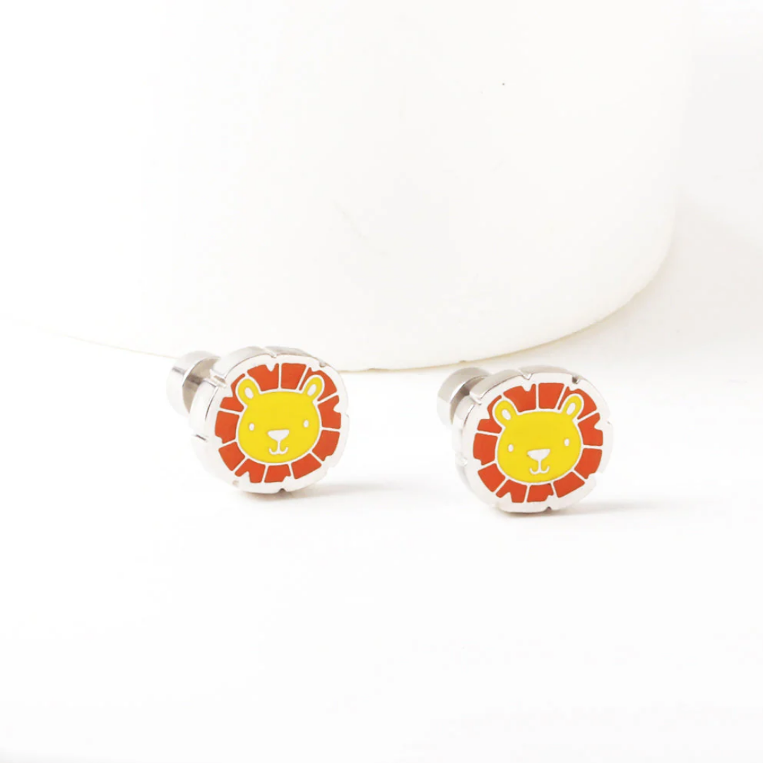 Little Lion Flat Back Studs Gold