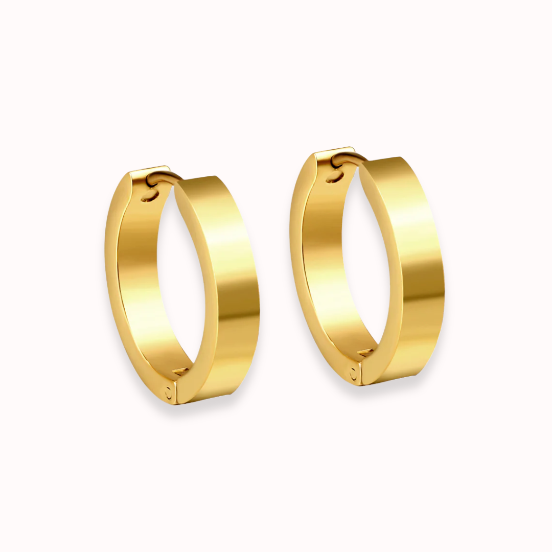 Classic Sleek Hoops Gold