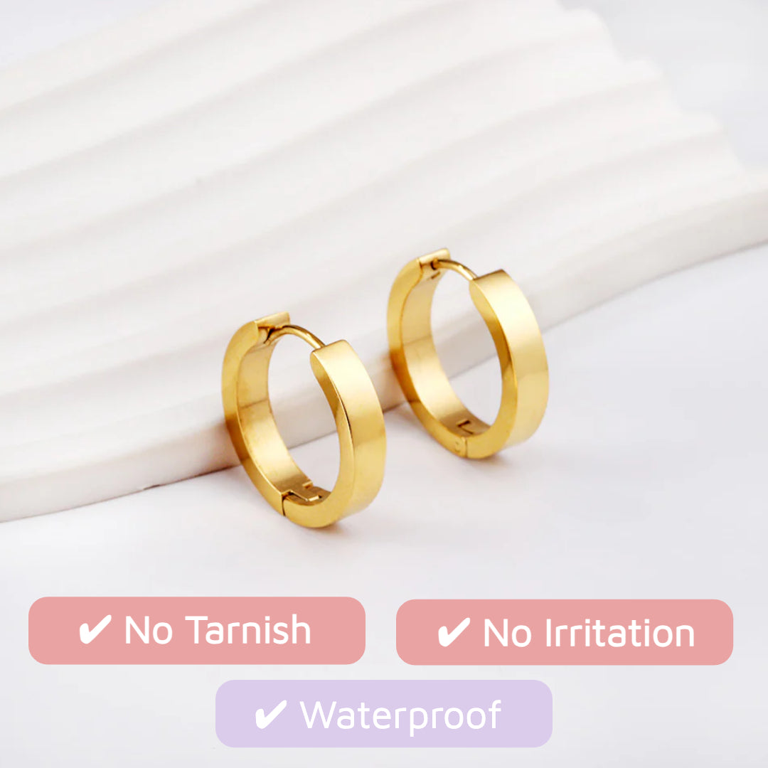 Classic Sleek Hoops Gold