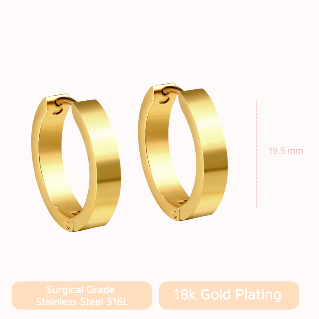 Classic Sleek Hoops Gold
