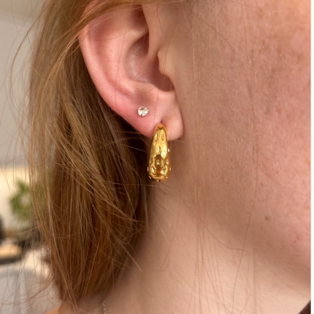 Golden Drip Hoops
