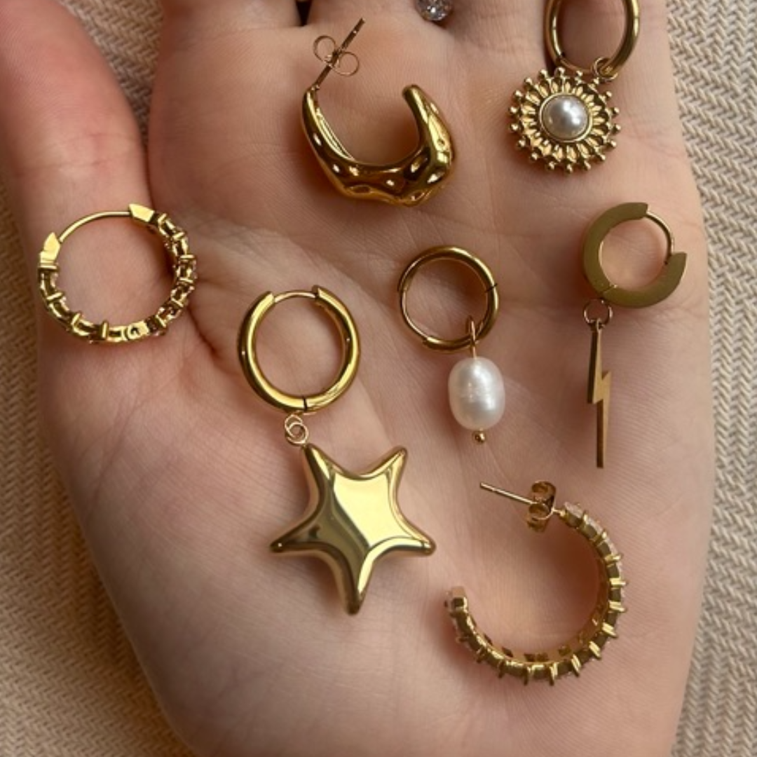 Golden Drip Hoops