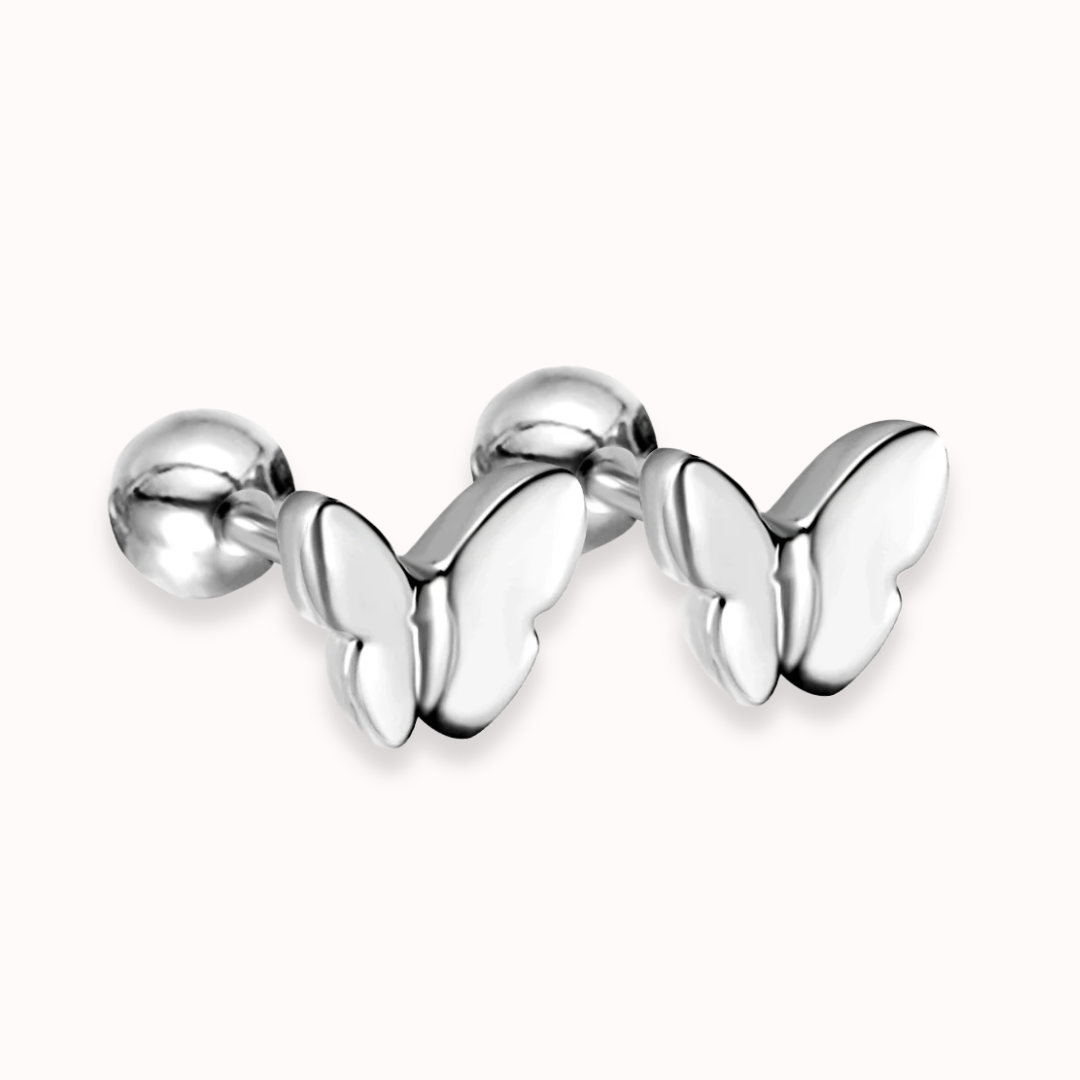 Flutter Screw Back Studs Silver
