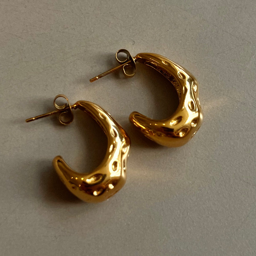 Golden Drip Hoops