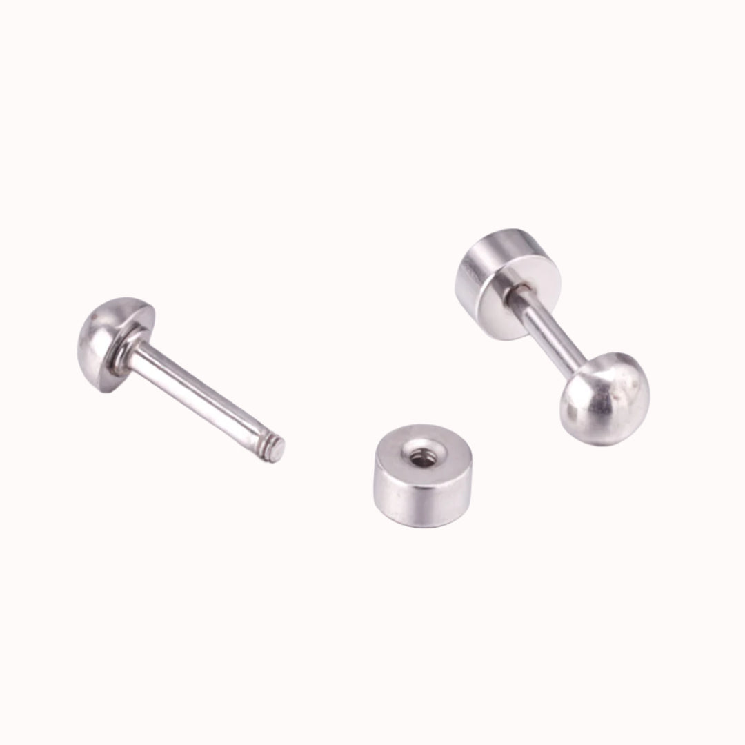 Simple Flat Back Studs Silver