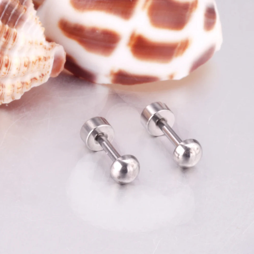 Simple Flat Back Studs Silver