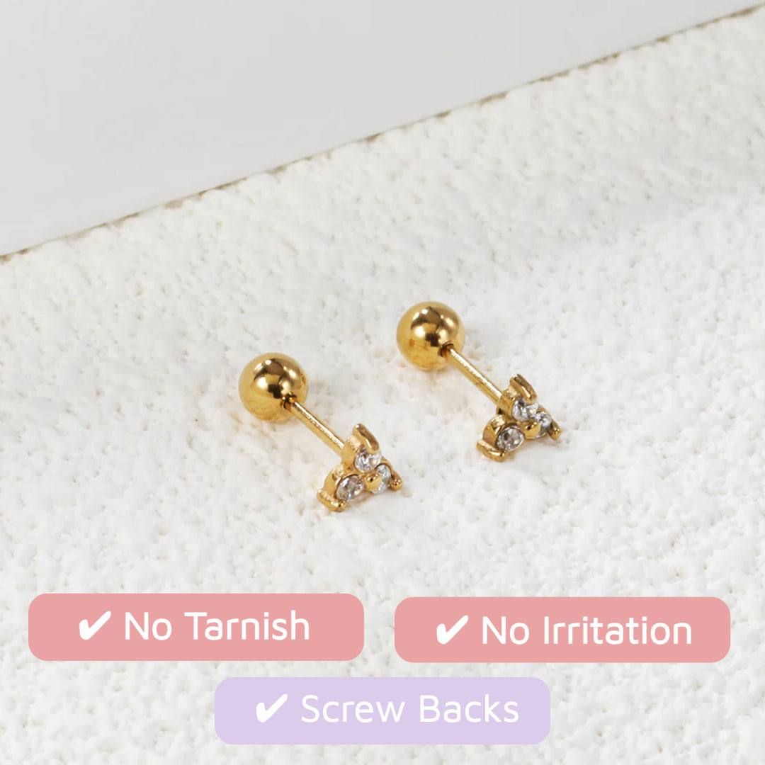Twinkle Trio Screw Back Studs
