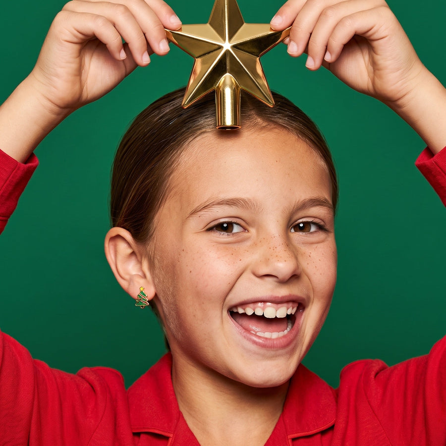 Christmas Tree Flat Back Stud