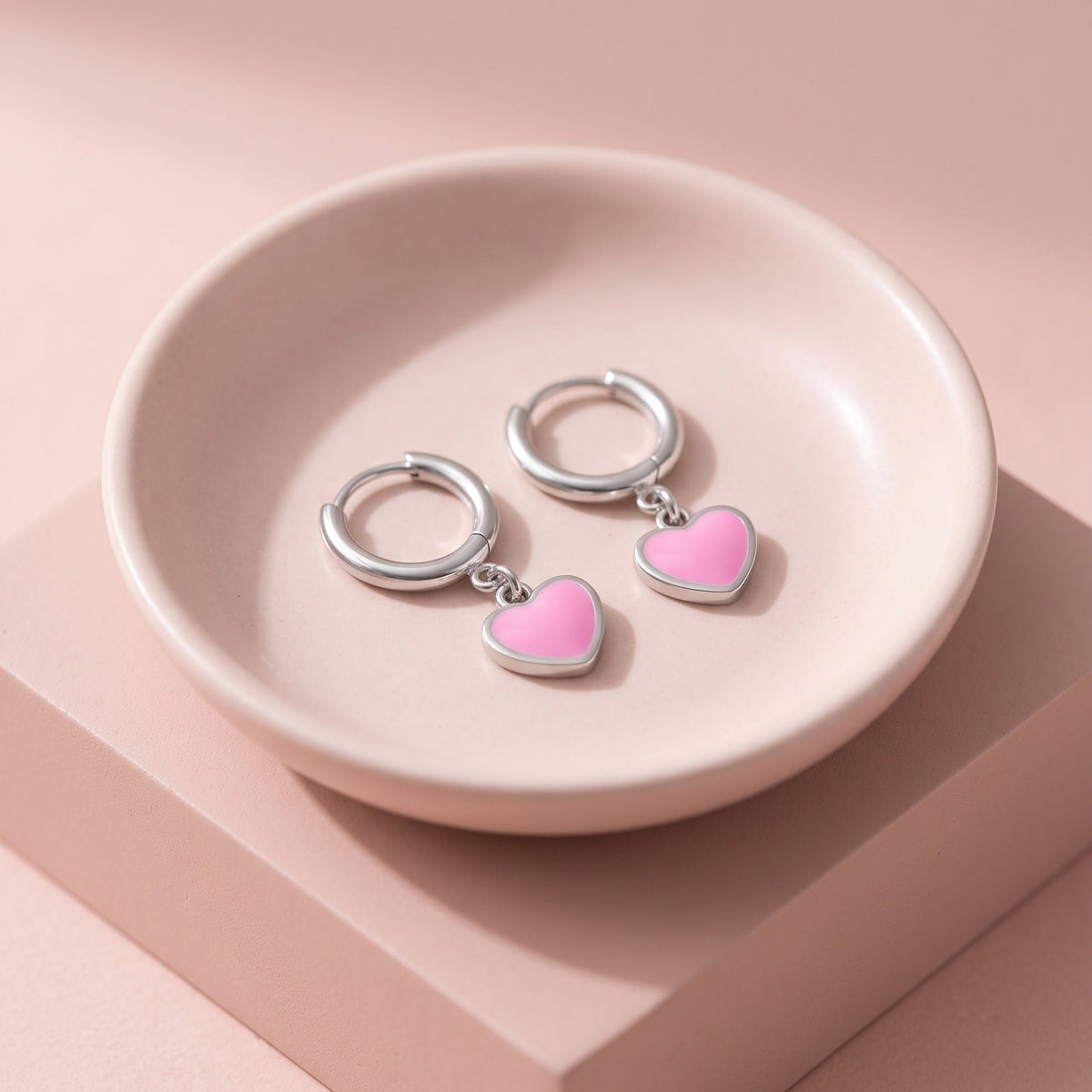 Heart Huggies Silver