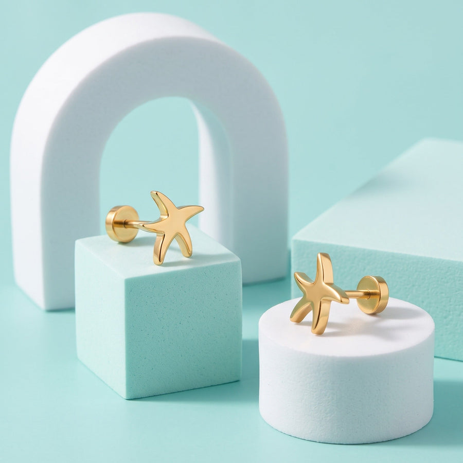 Starfish Flat Back Studs