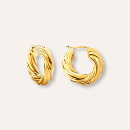 Golden Twist Hoops