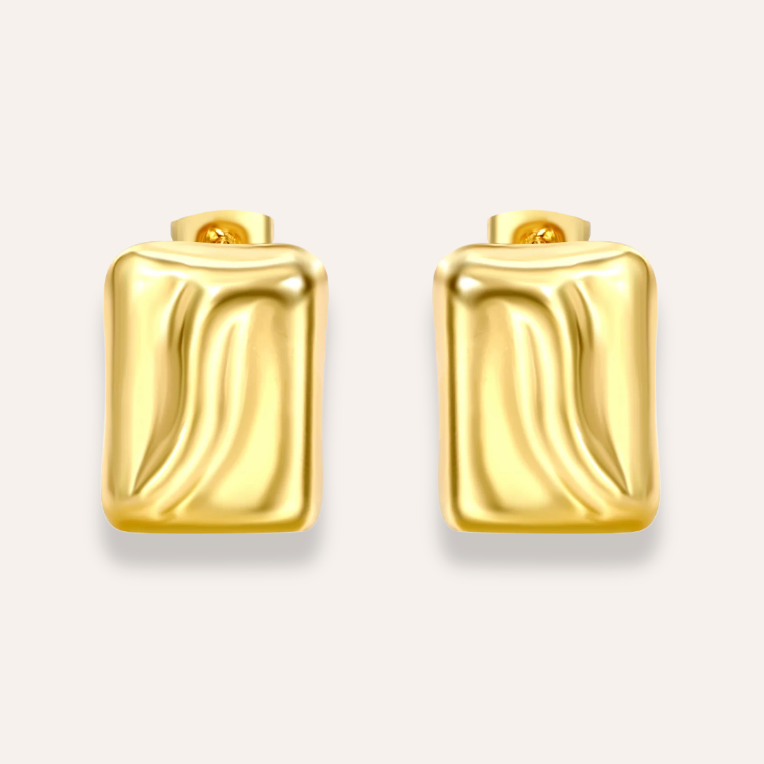 Square Wavy Studs