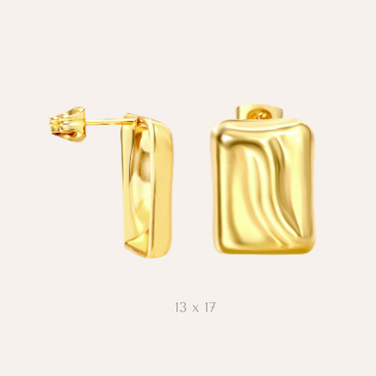 Square Wavy Studs