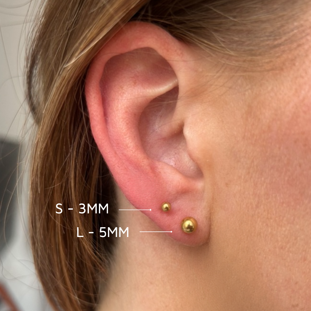 Screw Back Studs Gold