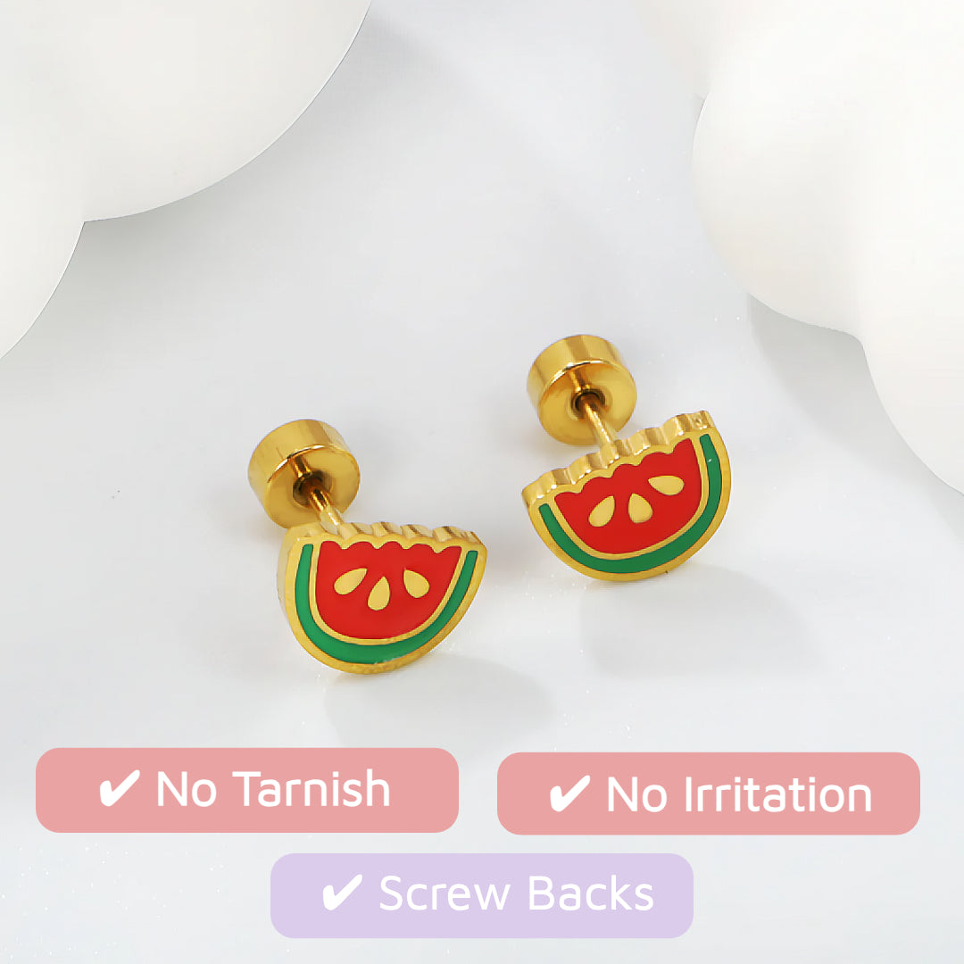 Watermelon Pop Flat Back Studs