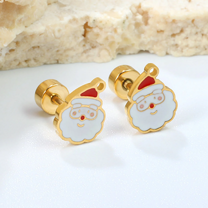 Santa Flat Back Studs