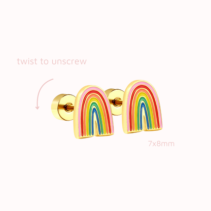 Tall Rainbow Flat Back Studs