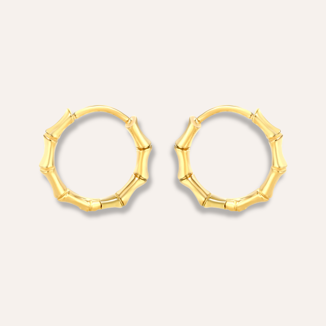 Bamboo Luxe Gold Hoops