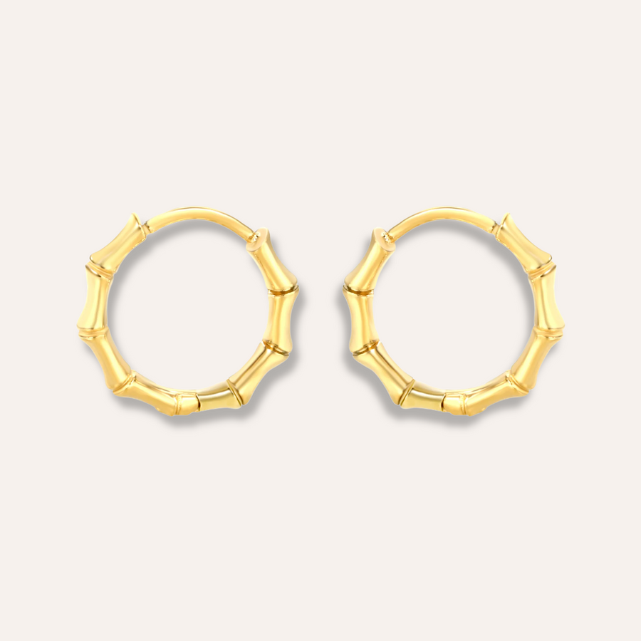 Bamboo Luxe Gold Hoops