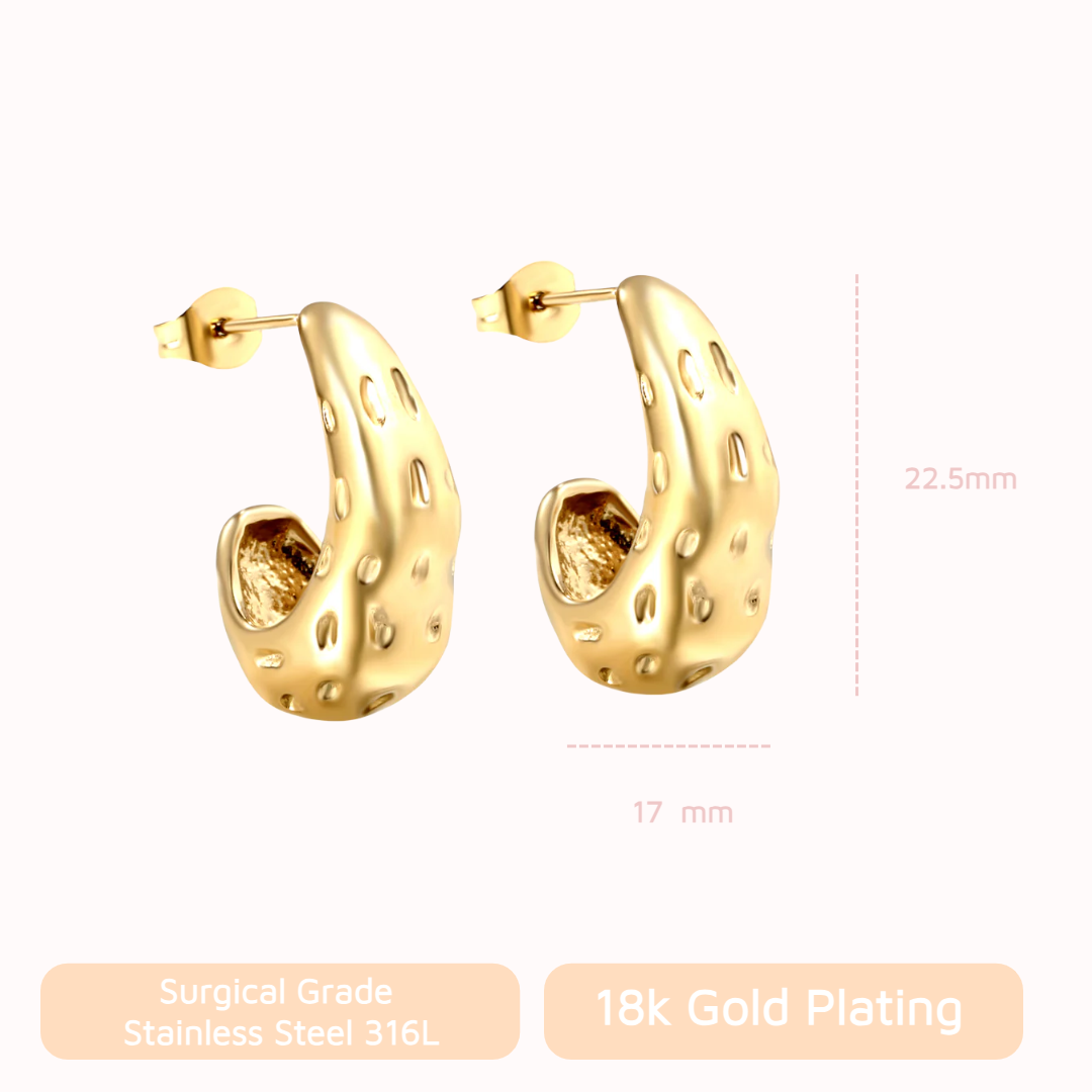 Golden Drip Hoops