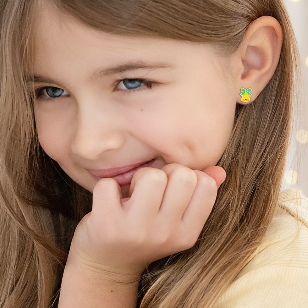 Christmas Bells Flat Back Studs