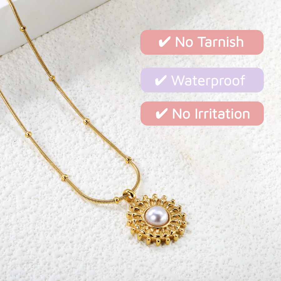 Golden Glow Pearl Pendant