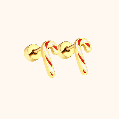 Candy Cane Flat Back Studs