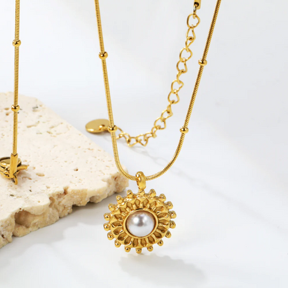 Golden Glow Pearl Pendant