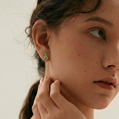 Christmas Tree Flat Back Stud