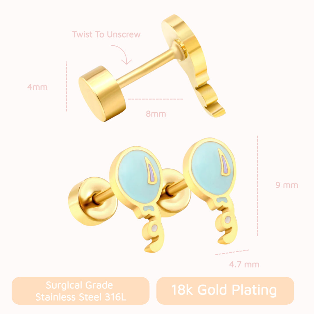 Balloon Pop Flat Back Studs