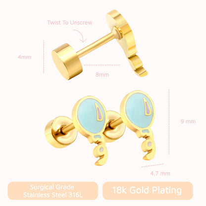 Balloon Pop Flat Back Studs
