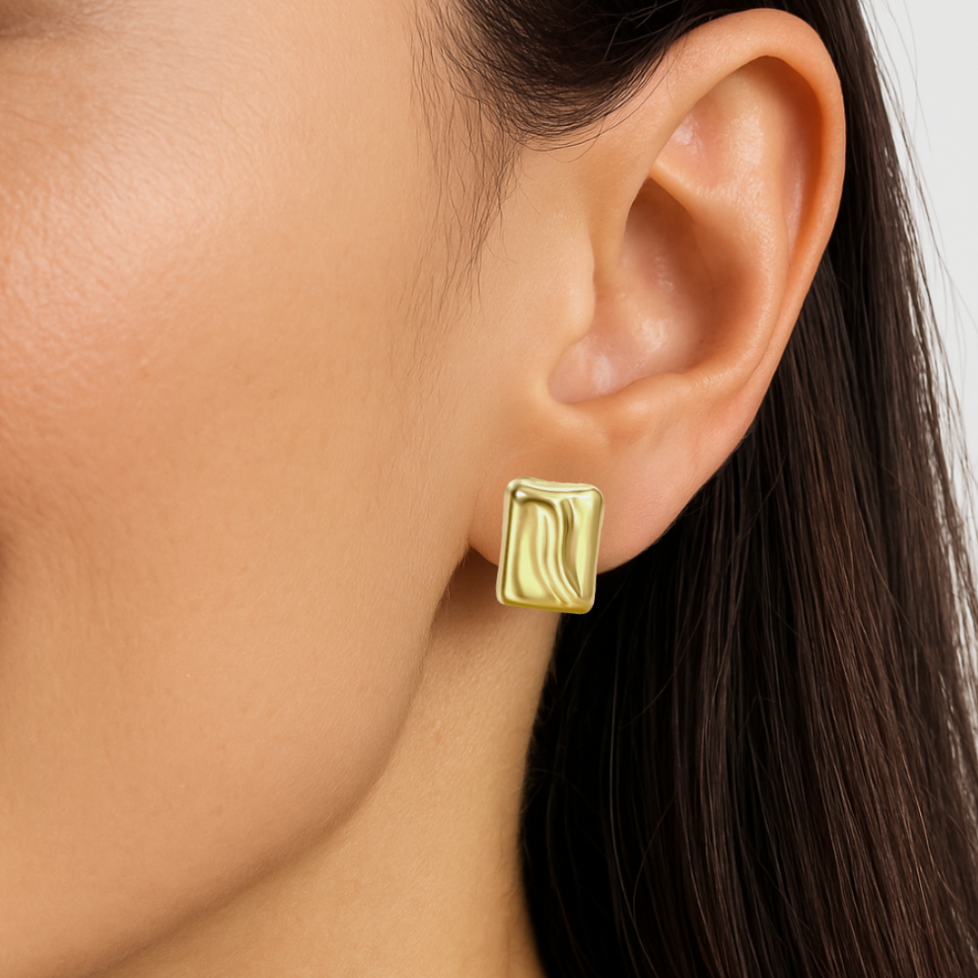 Square Wavy Studs