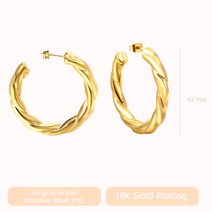 Big Twisted Hoops