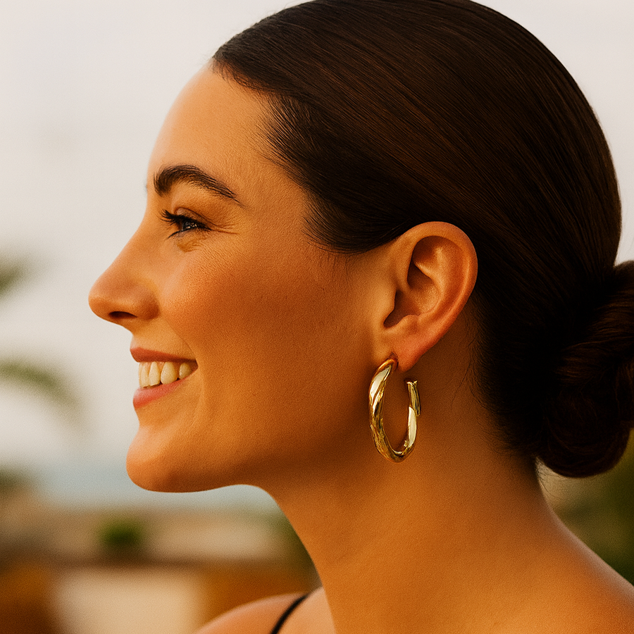 Big Twisted Hoops